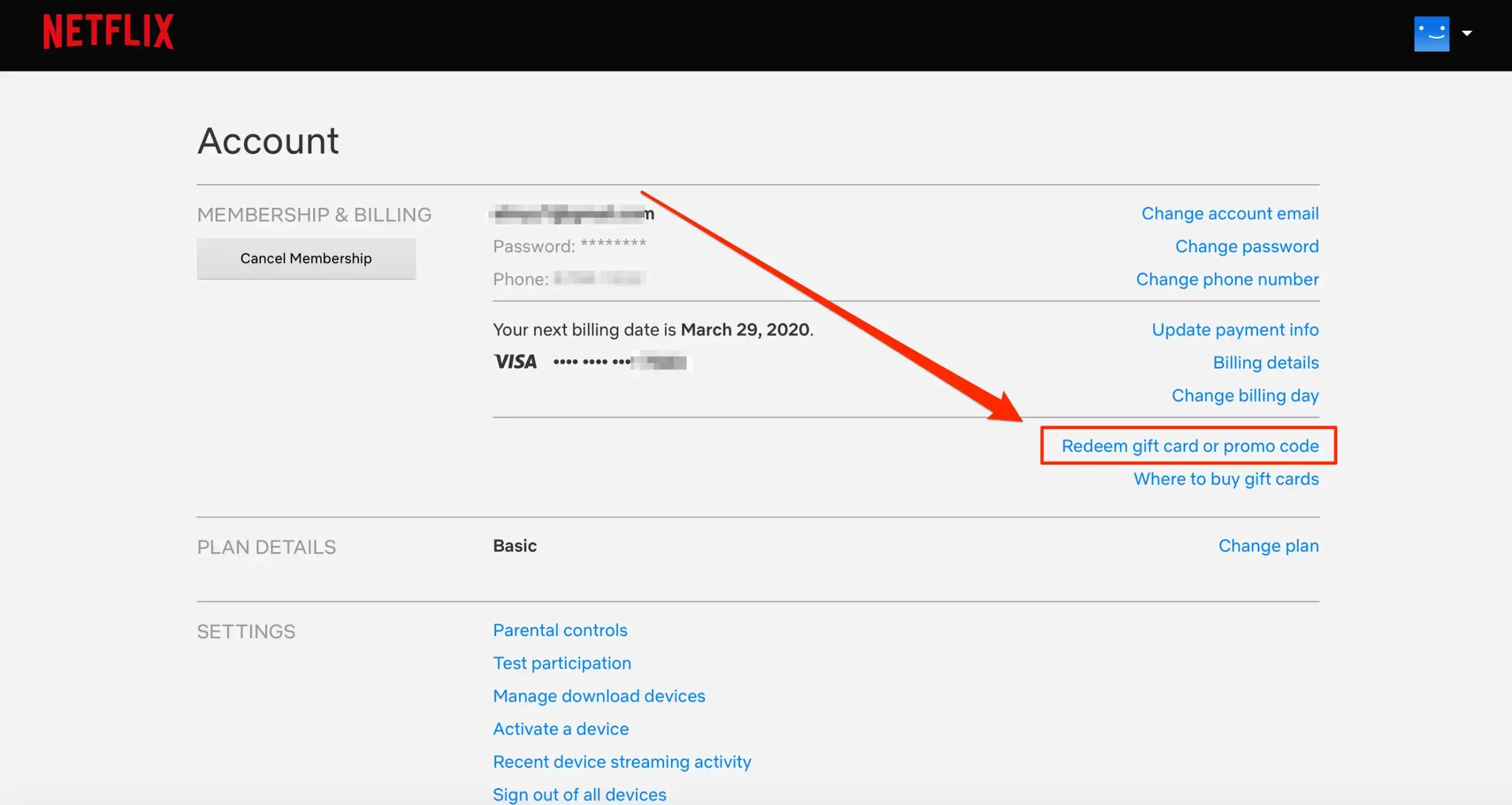 خرید گیفت کارت نتفلیکس
